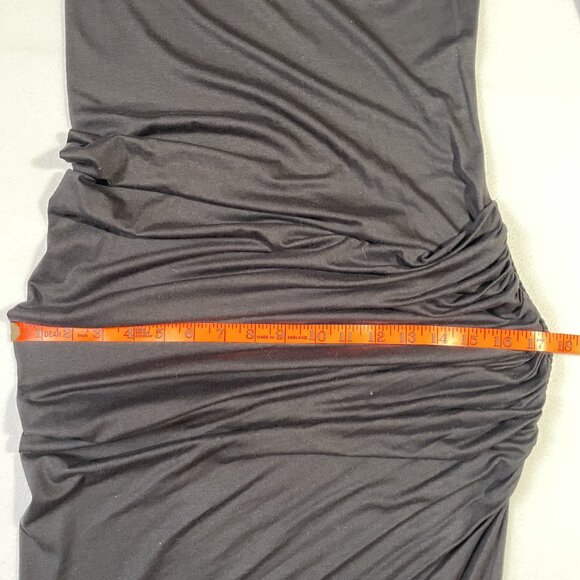 Max Studio Black Long Sleeve Bodycon Draped Midi Dress Size M - Picture 11 of 16